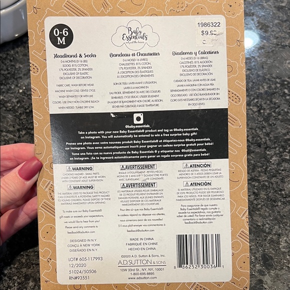 Essentials Colorful Floral Headband and Sock Set - Picture 2 of 2